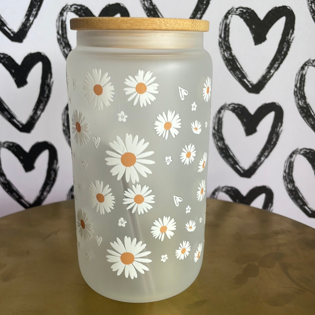 Daisy Frosted Tumbler