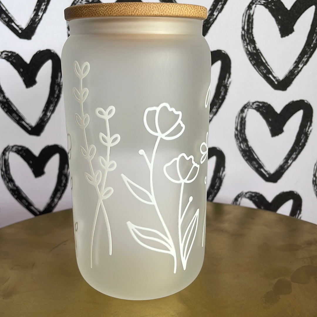Flower Frosted Timbler
